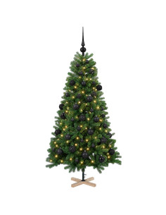 Albero di Natale artificiale con palline 120 cm 150 LED 2