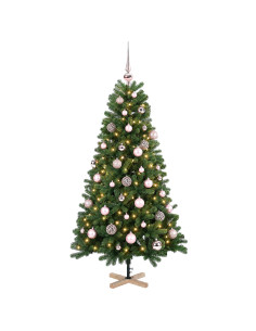 Albero di Natale artificiale con palline 120 cm 150 LED 2