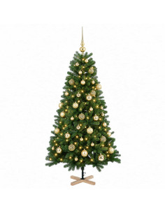 Albero di Natale artificiale con palline 120 cm 150 LED 2