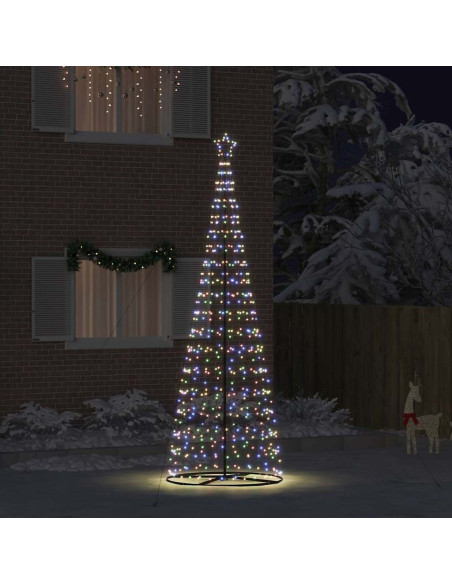 Albero di Natale LED EKENAS 400 cm 800 LED Multicolore Acciaio