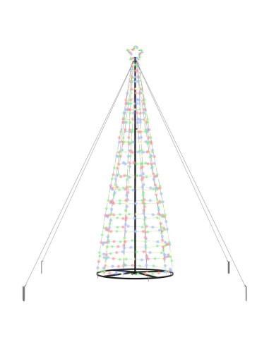 Albero di Natale LED EKENAS 400 cm 800 LED Multicolore Acciaio