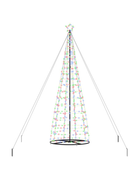 Albero di Natale LED EKENAS 400 cm 800 LED Multicolore Acciaio