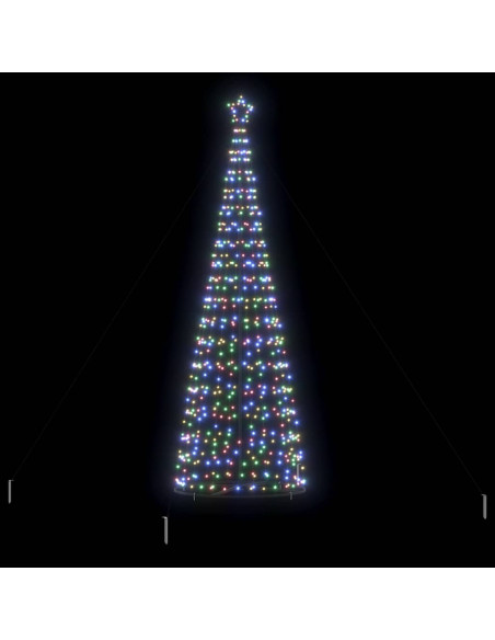 Albero di Natale LED EKENAS 400 cm 800 LED Multicolore Acciaio