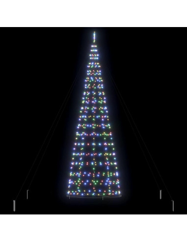 Albero di Natale LED EKENAS 400 cm 800 LED Multicolore Acciaio