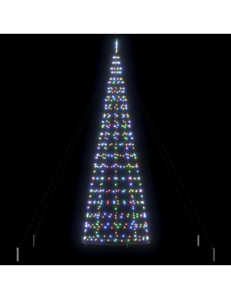 Albero di Natale LED EKENAS 400 cm 800 LED Multicolore Acciaio