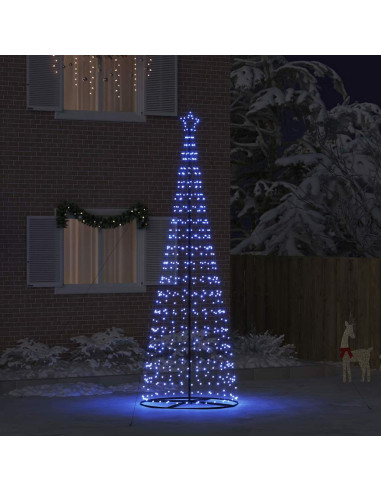Albero di Natale LED EKENAS 400 cm 800 LED Blu Acciaio Blu