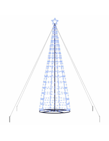 Albero di Natale LED EKENAS 400 cm 800 LED Blu Acciaio Blu