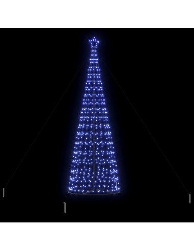 Albero di Natale LED EKENAS 400 cm 800 LED Blu Acciaio Blu