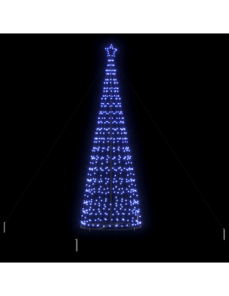 Albero di Natale LED EKENAS 400 cm 800 LED Blu Acciaio Blu
