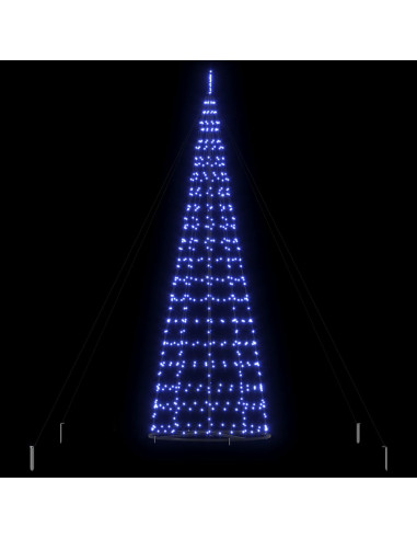 Albero di Natale LED EKENAS 400 cm 800 LED Blu Acciaio Blu