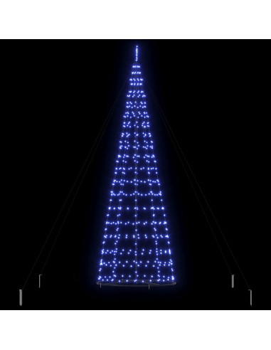 Albero di Natale LED EKENAS 400 cm 800 LED Blu Acciaio Blu