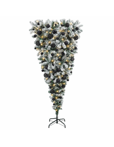 Albero di Natale artificiale rovesciato con rami snodati 180 cm