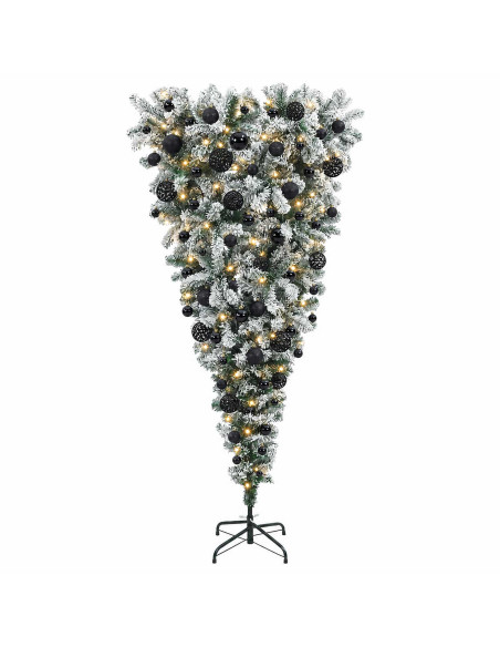 Albero di Natale artificiale rovesciato con rami snodati 180 cm