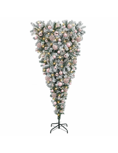 Albero di Natale artificiale rovesciato con rami snodati 180 cm