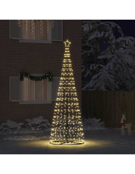 Albero di Natale LED EKENAS 400 cm 800 LED Bianco caldo Acciaio
