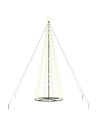 Albero di Natale LED EKENAS 400 cm 800 LED Bianco caldo Acciaio