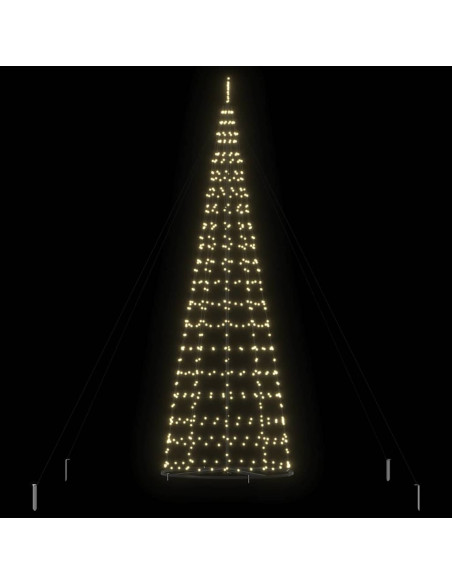 Albero di Natale LED EKENAS 400 cm 800 LED Bianco caldo Acciaio