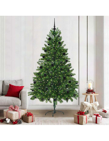 Albero di Natale con 300 LED con supporto Verde 210 cm PE