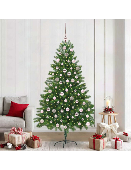 Albero di Natale con 300 LED con supporto Verde 210 cm PE
