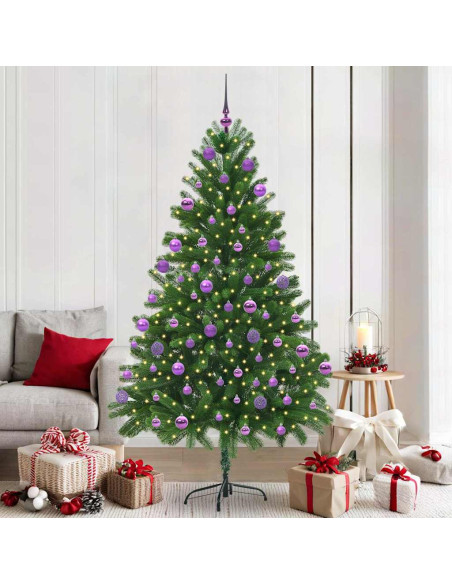 Albero di Natale con 300 LED con supporto Verde 210 cm PE