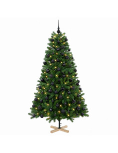 Albero di Natale artificiale con palline 210 cm 300 LED 2