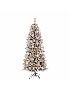Albero di Natale artificiale con palline 210 cm 300 LED 2
