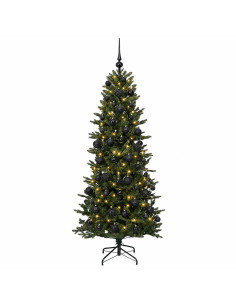 Albero di Natale artificiale con palline 240 cm 300 LED 2