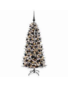 Albero di Natale artificiale con palline 210 cm 300 LED 2