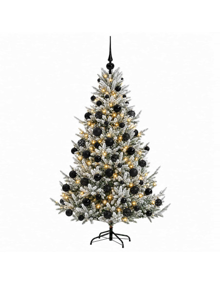 Albero di Natale artificiale con palline 240 cm 300 LED