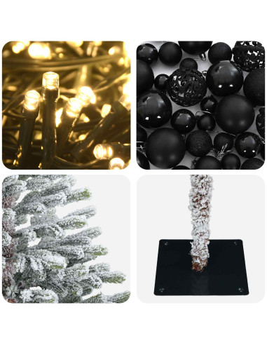Albero di Natale artificiale con palline 240 cm 300 LED