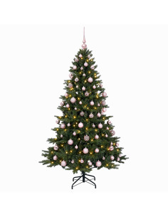 Albero di Natale artificiale con palline 240 cm 300 LED 2