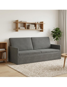 Divano a 3 posti Grigio Scuro 190 x 81 x 82 cm Tessuto in Cords