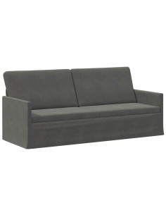 Divano a 3 posti Grigio Scuro 190 x 81 x 82 cm Tessuto in Cords 2