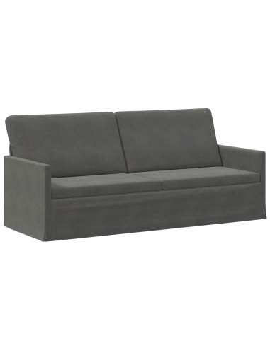 Divano a 3 posti Grigio Scuro 190 x 81 x 82 cm Tessuto in Cords