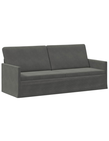 Divano a 3 posti Grigio Scuro 190 x 81 x 82 cm Tessuto in Cords