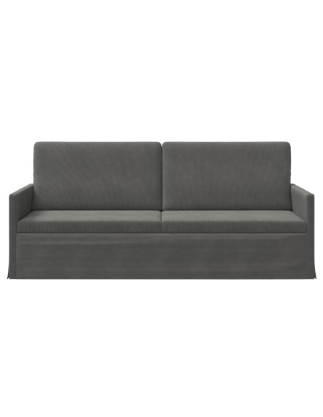 Divano a 3 posti Grigio Scuro 190 x 81 x 82 cm Tessuto in Cords
