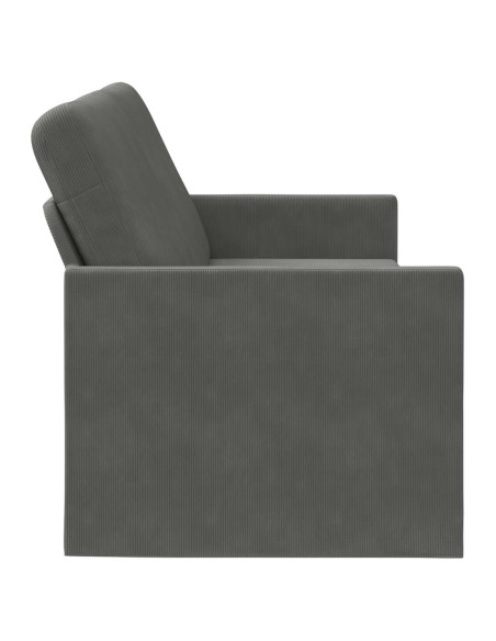 Divano a 3 posti Grigio Scuro 190 x 81 x 82 cm Tessuto in Cords