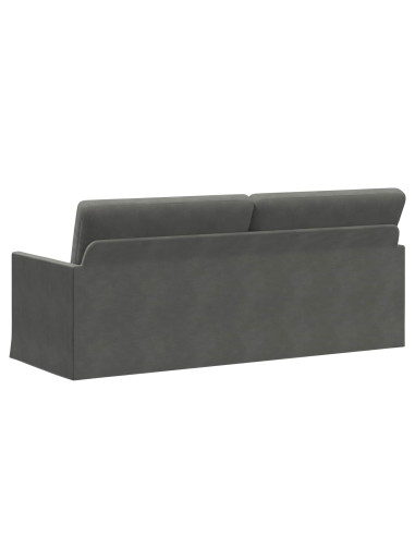 Divano a 3 posti Grigio Scuro 190 x 81 x 82 cm Tessuto in Cords