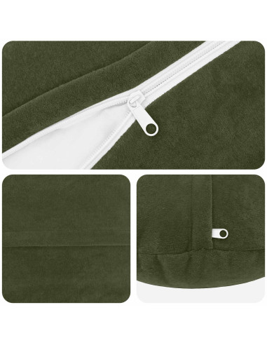 Federa 2 pcs HEERLEN Verde Ø 60 cm Fleece in microfibra