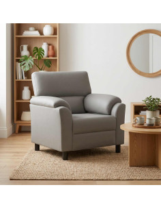 Divano Grigio Chiaro 94 x 85 x 93 cm Velluto