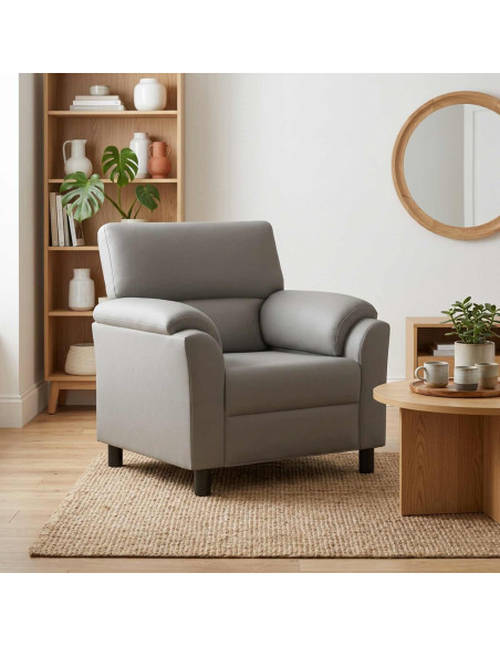 Divano Grigio Chiaro 94 x 85 x 93 cm Velluto