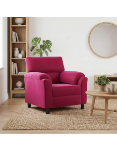 Divano Rosso Vino 94 x 85 x 93 cm Velluto