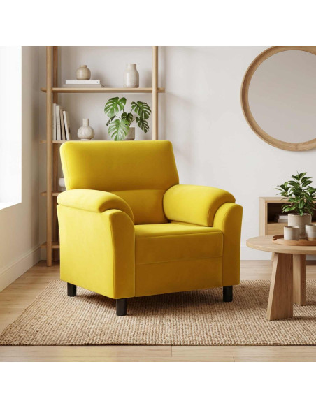 Divano Giallo 94 x 85 x 93 cm Velluto