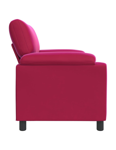 Divano Rosso Vino 94 x 85 x 93 cm Velluto