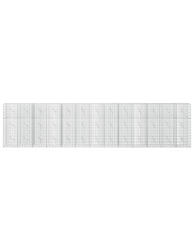 Gabione con Filo da 3,5 mm e Rete da 5x10 cm 650x10x150 cm