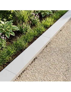 Profilo di copertura per giardino 2 pz 100 x 20 x 5 cm Acciaio