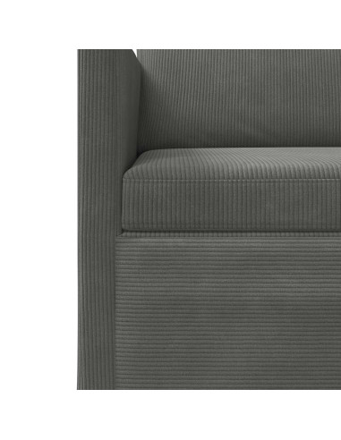 Set di divani 2 pcs Grigio Scuro Tessuto in Cords