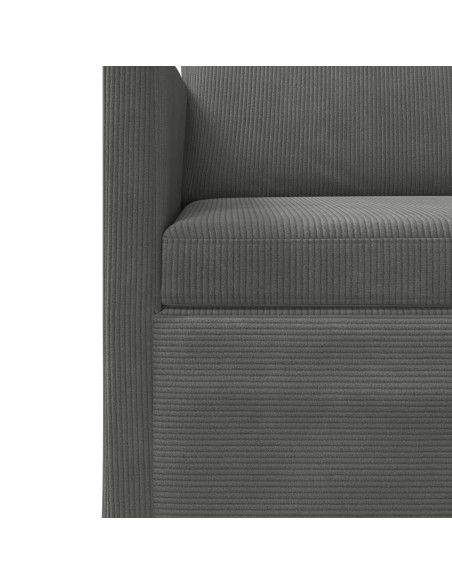 Set di divani 2 pcs Grigio Scuro Tessuto in Cords