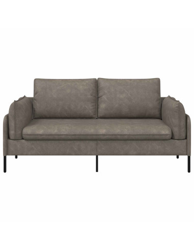 Divano a 2 Posti Grigio 188 x 81 x 89 cm Similpelle