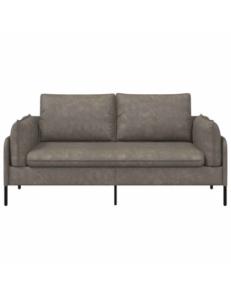 Divano a 2 Posti Grigio 188 x 81 x 89 cm Similpelle